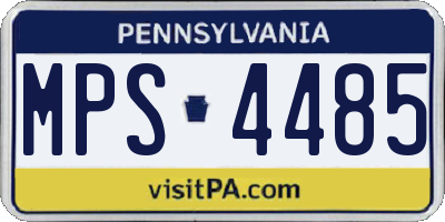 PA license plate MPS4485