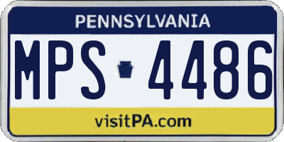 PA license plate MPS4486