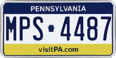 PA license plate MPS4487