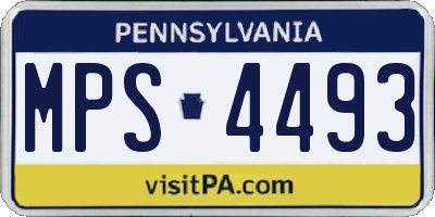 PA license plate MPS4493