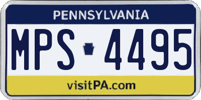 PA license plate MPS4495