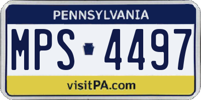 PA license plate MPS4497