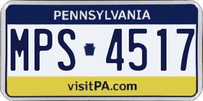 PA license plate MPS4517
