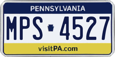 PA license plate MPS4527
