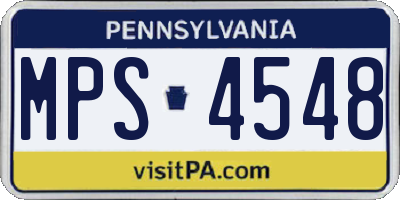 PA license plate MPS4548