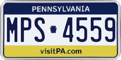 PA license plate MPS4559