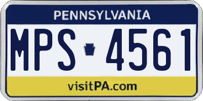 PA license plate MPS4561
