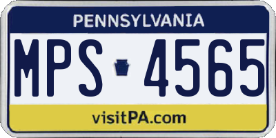 PA license plate MPS4565