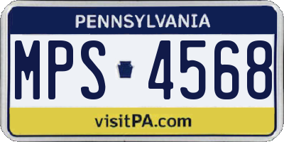 PA license plate MPS4568