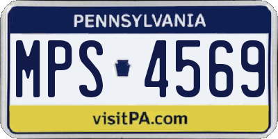 PA license plate MPS4569