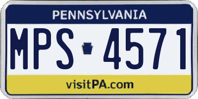 PA license plate MPS4571