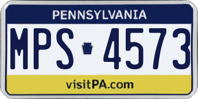 PA license plate MPS4573