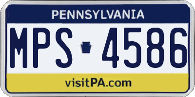 PA license plate MPS4586