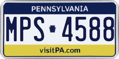 PA license plate MPS4588
