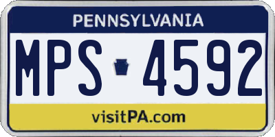 PA license plate MPS4592