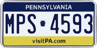 PA license plate MPS4593