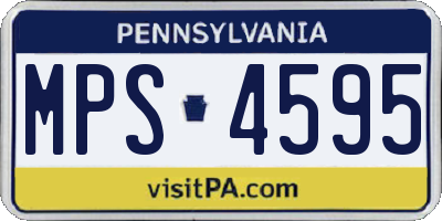 PA license plate MPS4595