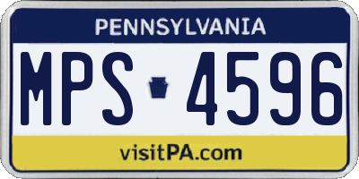 PA license plate MPS4596
