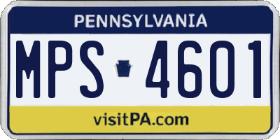 PA license plate MPS4601