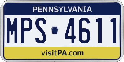 PA license plate MPS4611
