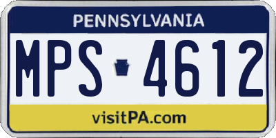 PA license plate MPS4612