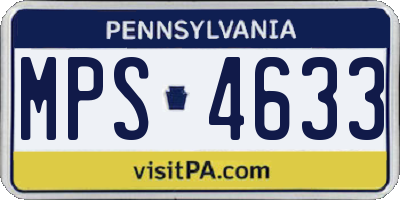 PA license plate MPS4633