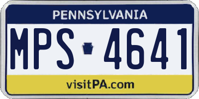 PA license plate MPS4641