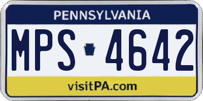 PA license plate MPS4642