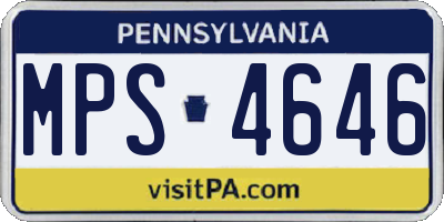 PA license plate MPS4646