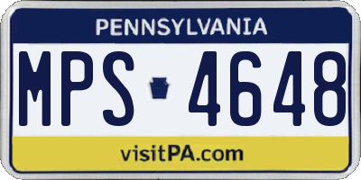 PA license plate MPS4648