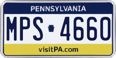 PA license plate MPS4660