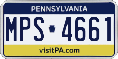PA license plate MPS4661