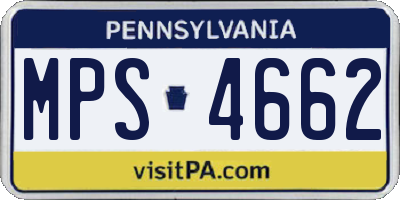 PA license plate MPS4662