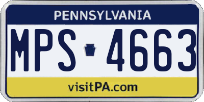 PA license plate MPS4663