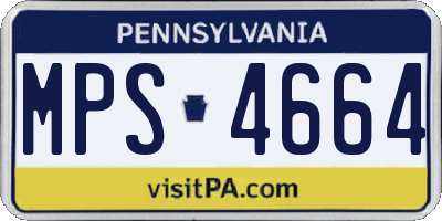 PA license plate MPS4664