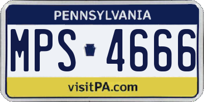 PA license plate MPS4666