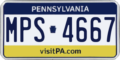 PA license plate MPS4667