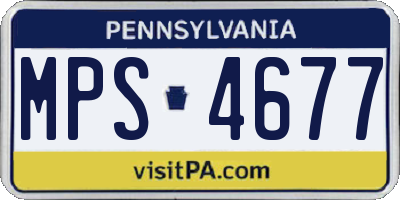 PA license plate MPS4677