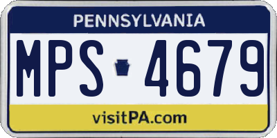 PA license plate MPS4679