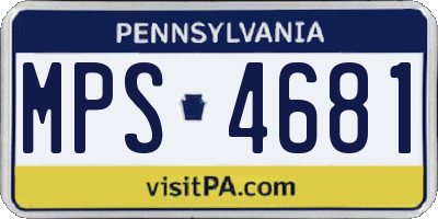 PA license plate MPS4681
