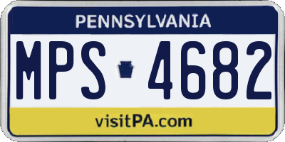 PA license plate MPS4682