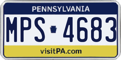 PA license plate MPS4683