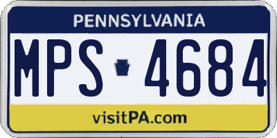 PA license plate MPS4684