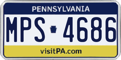 PA license plate MPS4686