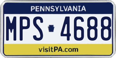 PA license plate MPS4688