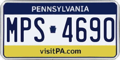 PA license plate MPS4690