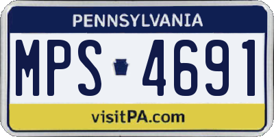 PA license plate MPS4691