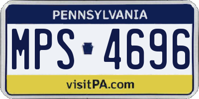 PA license plate MPS4696