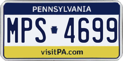 PA license plate MPS4699