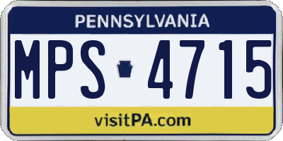 PA license plate MPS4715